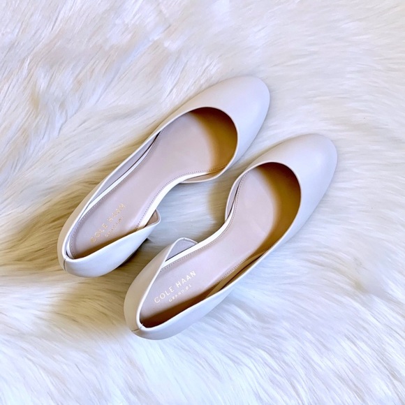 Cole Haan Daina Grand D’orsay Ivory Leather Pumps - Picture 2 of 8